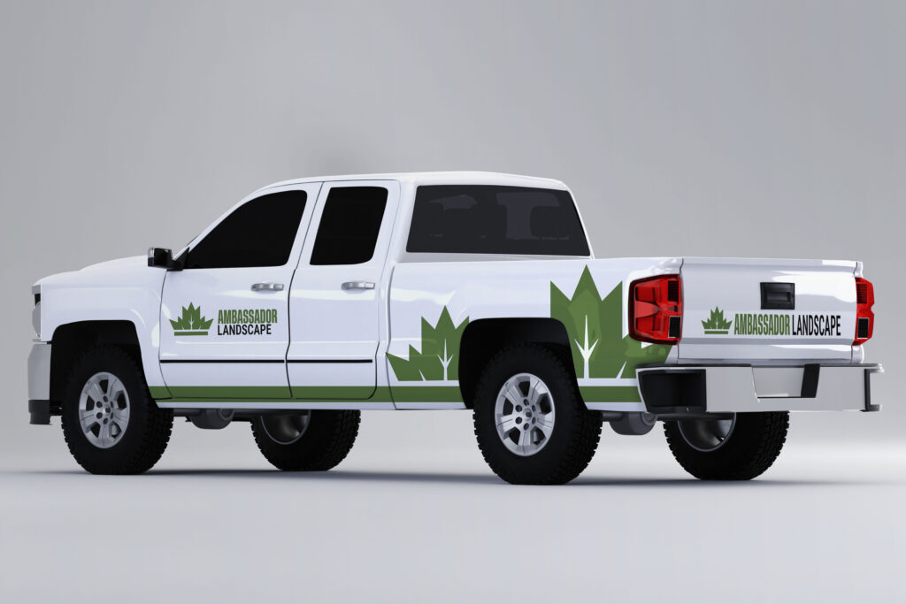 Ambassador landscape branded truck