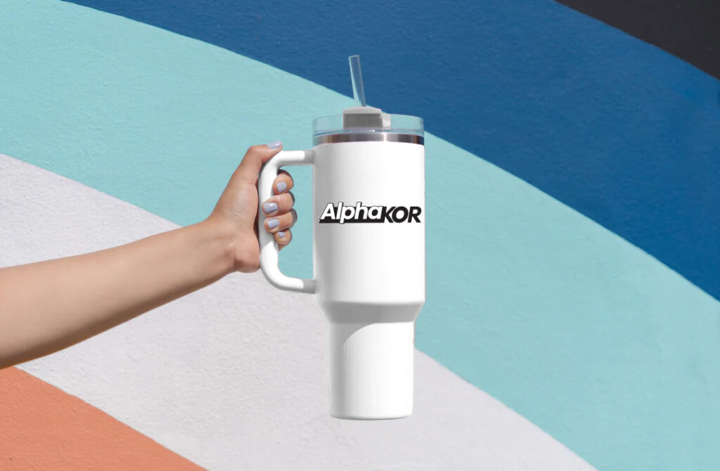 Stanley mug with alphakor logo