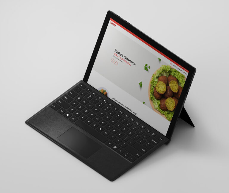 Bashas website on a laptop