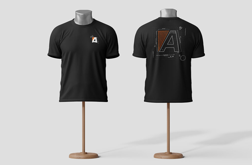 Alphakor tshirt with graphic on it